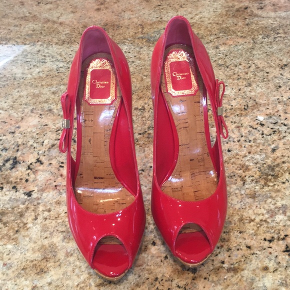 Dior Red Patent Leather High Heels - Picture 6 of 8